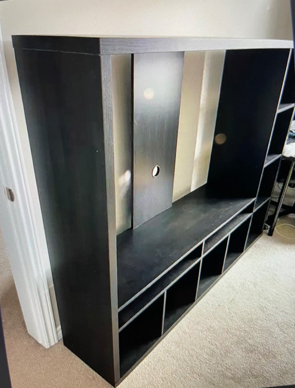 IKEA TV unit, shelving, & media storage (or mudroom shelving) TV