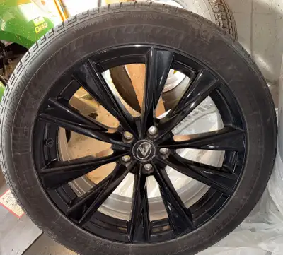 1 year old Bridgestone Summer tires with Lexus Black rims. Set of 4