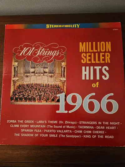101 Strings Million Seller Hits of 1966 Vinyl, View more