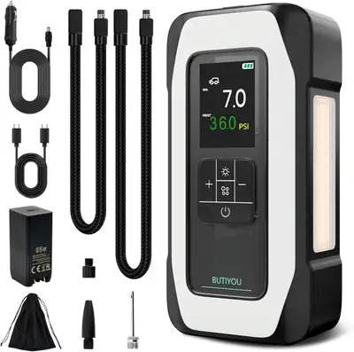 NEW Tire Inflator Portable Air Compressor for Large Tires, View more