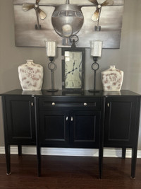 Solid wood Hallway dresser and decorations