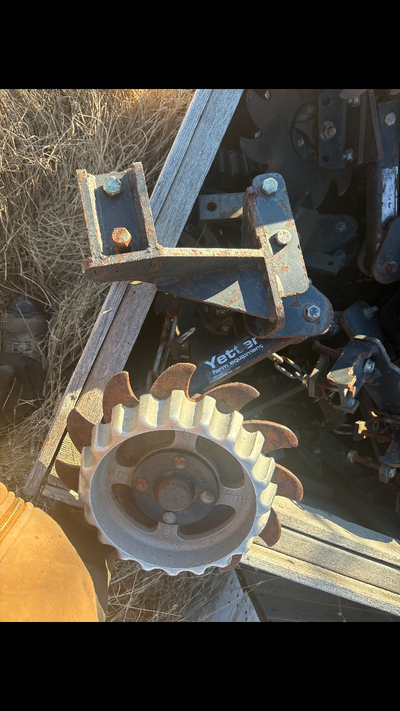 Set of 52 Row cleaners Yetters for a 43 foot J.D. Disk drill. also yetters are all in working condit...