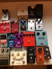 Guitar pedals, pédales de guitare