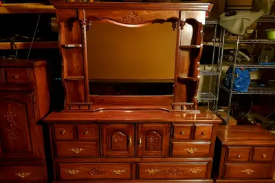 4-piece solid wood bedroom set, View more