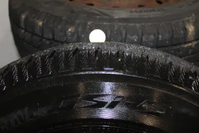 4 tires rims and hub caps all in good condition still holding air bolt pattern is 5 x 114.3 theye we...