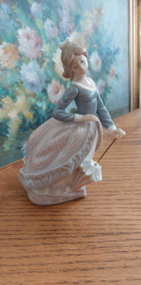 Lladro “Evita” #5212 Girl With Parasol 7.5"  Porcelain Figurine