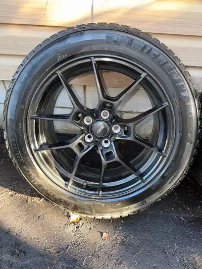 235/50/R18 Michelin X-Ice Snow tires on 5x114.3 OPE Performance Venom rims. Used for last winter the...