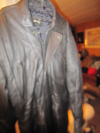 Canpel Designer Black Leather Coat Jacket New