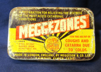 MEGGEZONES - Antique Cough Drops Tin Box from London, UK