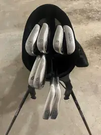 Talylormade men’s golf bag and *almost full set of Edison irons