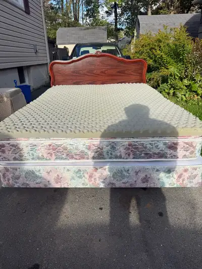 Queen Bed with Headboard (Delivery available)!!, View more
