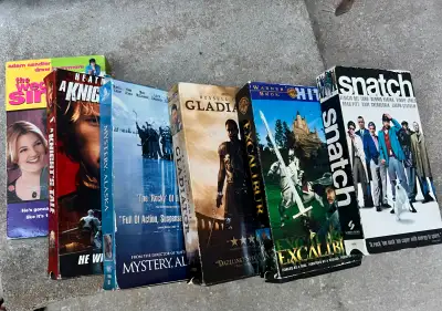 Snatch (VHS, 2001), Mystery, Alaska (VHS, 2000), Gladiator (VHS, 2000), A Knights Tale VHS Heath Led...