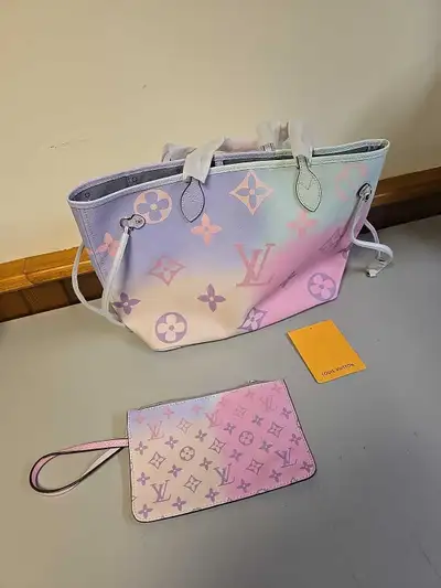 LOUIS VUITTON SUNRISE NEVERFULL 1:1 GIANT FlOWER MONOGRAM  BAG &, View more