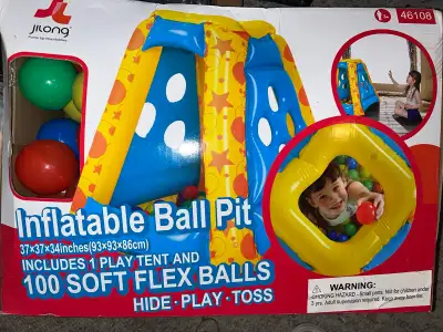 Inflatable kids ball pit with soft flex balls jouet enfants , View more