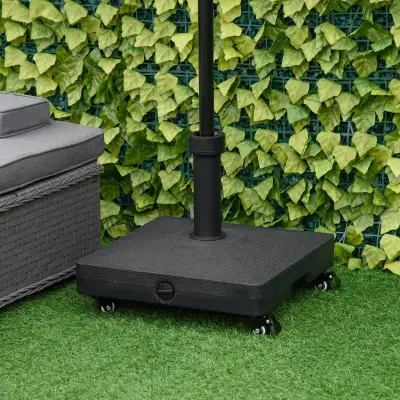 Square Parasol Base for Φ0.75'', Φ1.5'' Poles, Black, View more