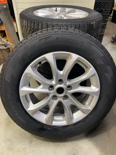 4 Winter Tires on Alloy Rims 225/65 R17 PIRELLI - ICE ZERO From 2019 CHEVROLET EQUINOX GOOD CONDITIO...
