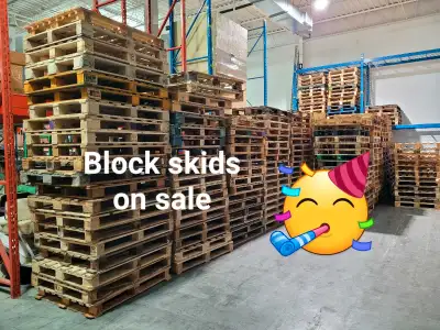 48x40 BLOCK pallets ON SALE today COME today and GRAB good skid, View more