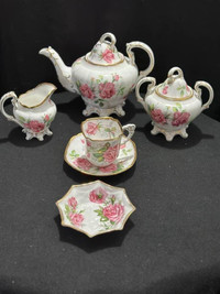Rare Stratford Berkeley tea pot set  with flower handle tea cup 