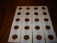 Vintage Large Canadian Coin Pennies