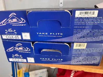 2 pairs of hockey skates "take flite", View more