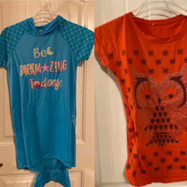 girls size 14/16 tops $5 for both 