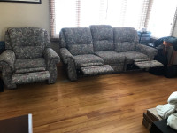 Sofa and recliner