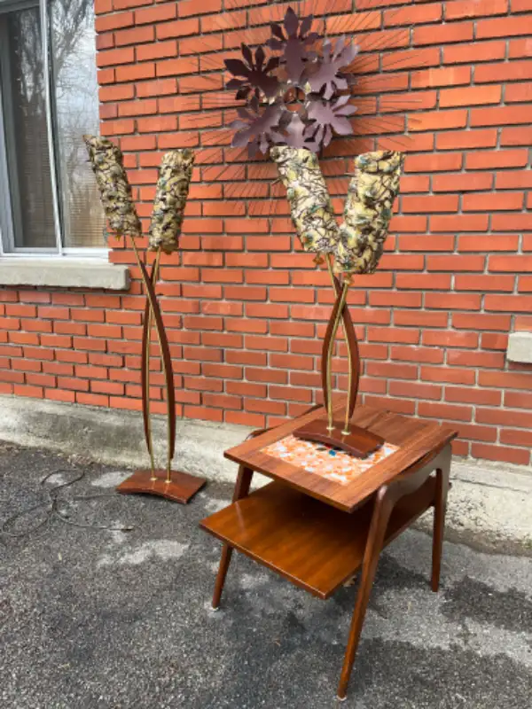 Pair of matching Majestic style MCM Lamps 1960 Vintage in Indoor Lighting & Fans in West Island - Image 10
