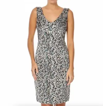 Hugo Boss Distripy Jacquard Ponte Multi-Color  Dress NWOT-Size 4, View more