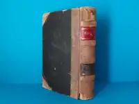 Antique Cash Book Ledger Leather Bound Shabby Chic *As Found*