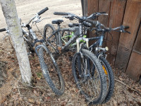 Adult & Kids mountain bikes x4