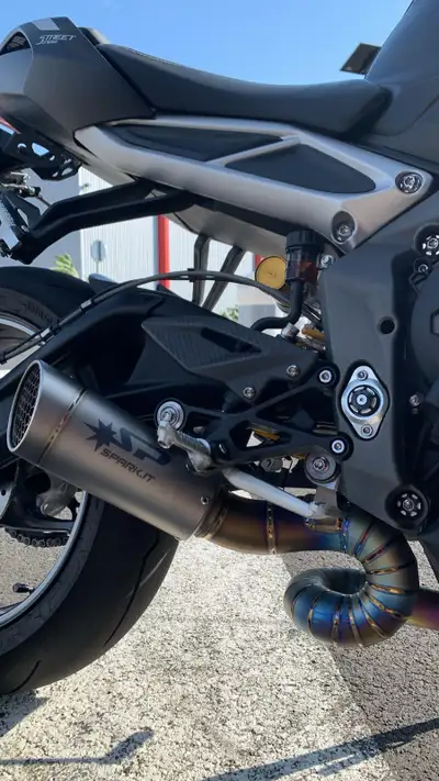 Full titanium system, headers included. All mounting hardware included. Used for 3 months. Great con...