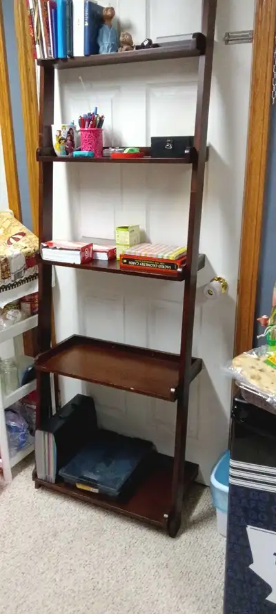 ladder shelf, dark wood , View more