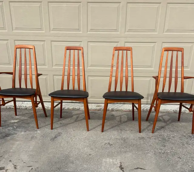Teak Danish Niles Koefoed “Eva”!Dining Chairs  in Dining Tables & Sets in Oshawa / Durham Region - Image 7