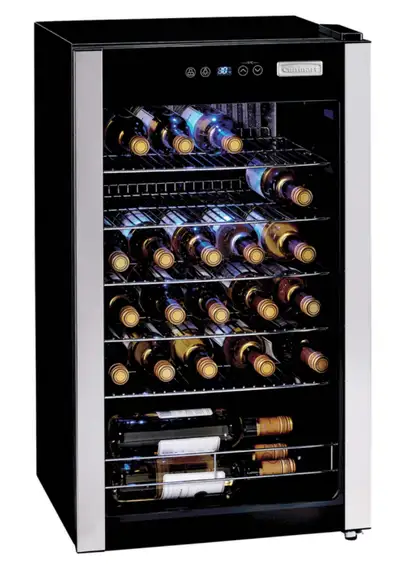 cellier à vin 34 bouteilles Dimensions : 33,125 H x 17,25 L x 18,87 po la Metro Fabre