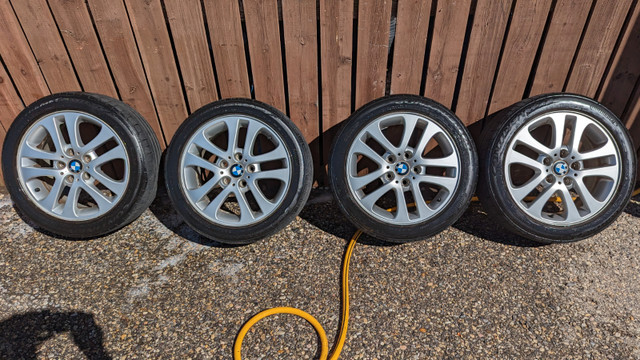 BMW Style 79 17" wheel set with summer tires in Tires & Rims in Calgary