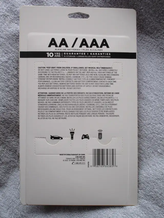 BATTERIES   AA -AAA (76)65565395191427121