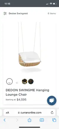 High-End Dedon Brand Swing