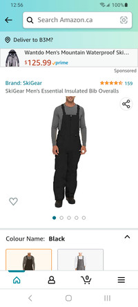 Skigear Men's Insulated Bib Overalls.  XXL. Brand new never used