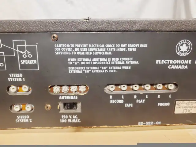 Vintage 60's Electro home Circa Stereo Receiver  52-522-01 in Stereo Systems & Home Theatre in Mississauga / Peel Region - Image 10