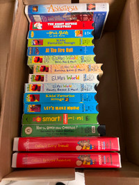 VHS tapes for children - Anastasia  Elmo  Caillou  Grinch  Pooh