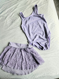 Mondor purple/lavender dance leotard and skirt size 8-10