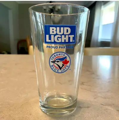 Set of 2 Bud Light Toronto Blue Jays Branded Glasses, View more