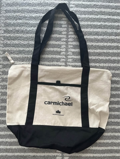 Canadian Trader Joe's LL Bean Style Zipped Tote Bag Canvas, View more