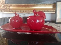 Pommes decoratives en ceramique