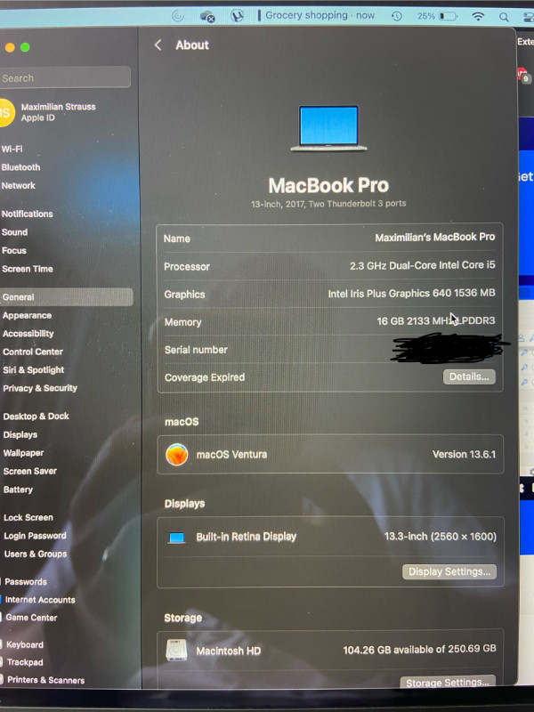 13-inch 2017 Macbook Pro in Laptops in London - Image 4