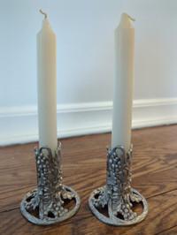 Seagull Pewter candle holders 