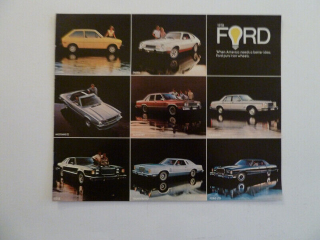 Brochure auto Ford 1978 Mustang LTD Pinto Thunderbird Fiesta dans Autre  à Laval/Rive Nord