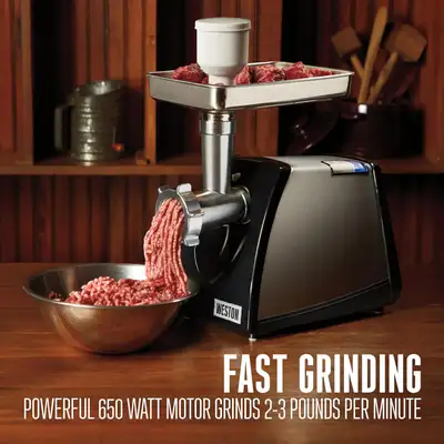 Weston Electric Meat Grinder & Sausage Stuffer,, View more
