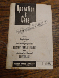 Vintage 1958 Kelsey-Hayes "Operation and Care"
