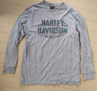 Harley Davidson long sleeve Grey shirt size L